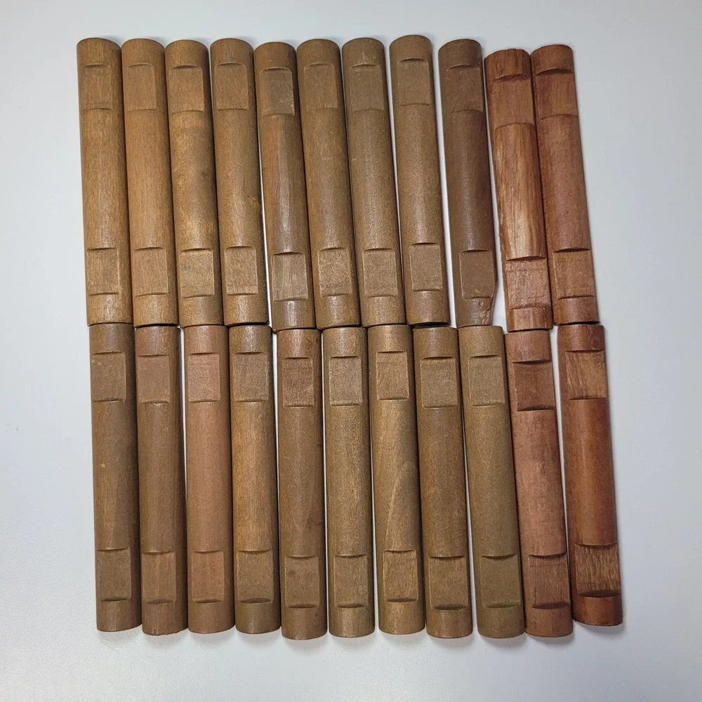 Lincoln Logs Flat Short Replacement Pcs 20 Count Brown Wood Building Toy Parts
